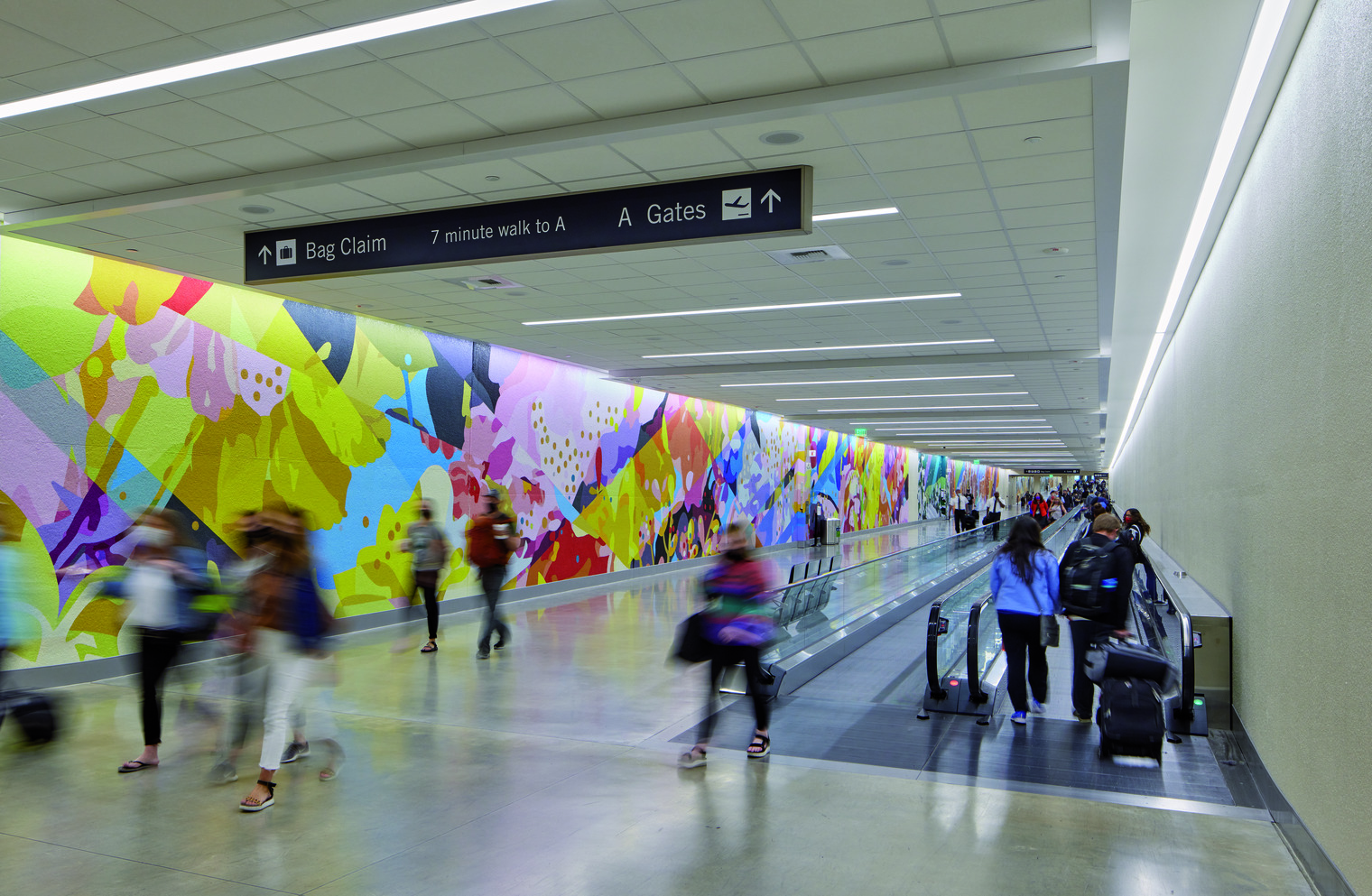 Vibrant Murals and Wayfinding at Salt Lake City International Airport - Bruce Damonte Photography